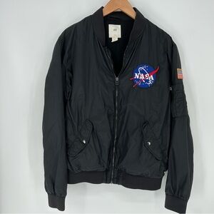 H&M Black Jacket NASA Patch